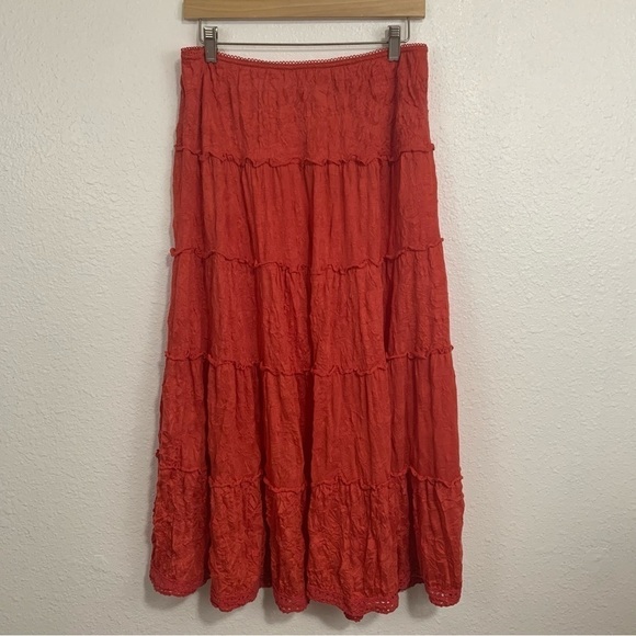 Personal Identity Dresses & Skirts - Personal Identity Boho Ombre Crochet Hem Skirt Size M